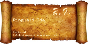 Ringwald Ida névjegykártya