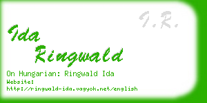 ida ringwald business card